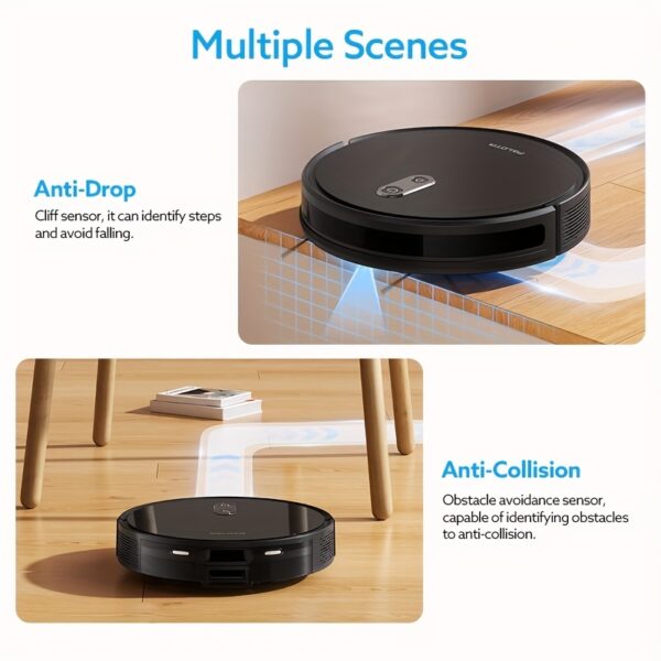 Robot Vacuum and Mop Combo, 4000Pa Strong Suction, Robotic Vacuum Cleaner with Auto Carpet Boost, Self-Charging, App&Remote, Ideal for Pet Hair - Image 4