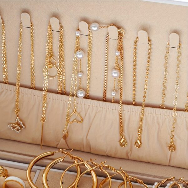 86pcs/set Elegant Retro Earrings, Multi-layer Necklace, Earrings, Rings, Four-in-one Multi-piece Jewelry Set for Women, Ideal for Daily Outing, Commuting, Mother's Day, Valentine's Day Gifts, No Box - Image 5