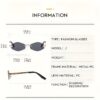 1pc Frameless Oversized Gradient Fashion Glasses for Women, Polygonal Metal Hinge, PC Lens, Fashionable UV Protection Eyewear for Outdoor Activities - Image 5