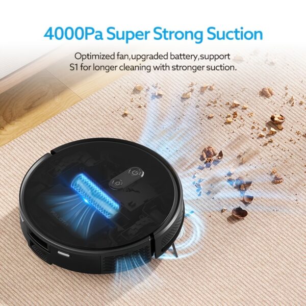Robot Vacuum and Mop Combo, 4000Pa Strong Suction, Robotic Vacuum Cleaner with Auto Carpet Boost, Self-Charging, App&Remote, Ideal for Pet Hair - Image 8