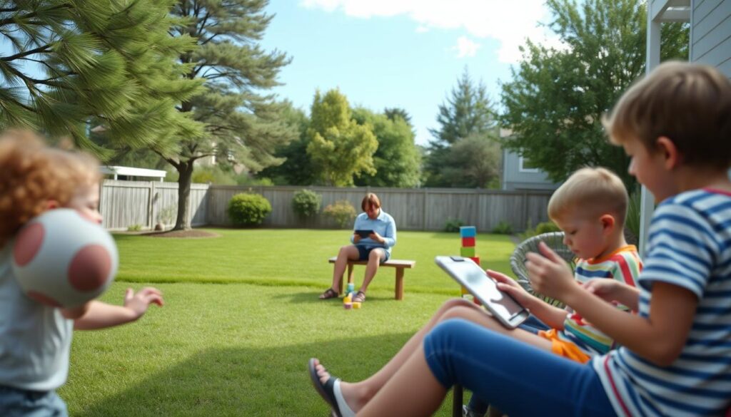 balancing screen time and outdoor play