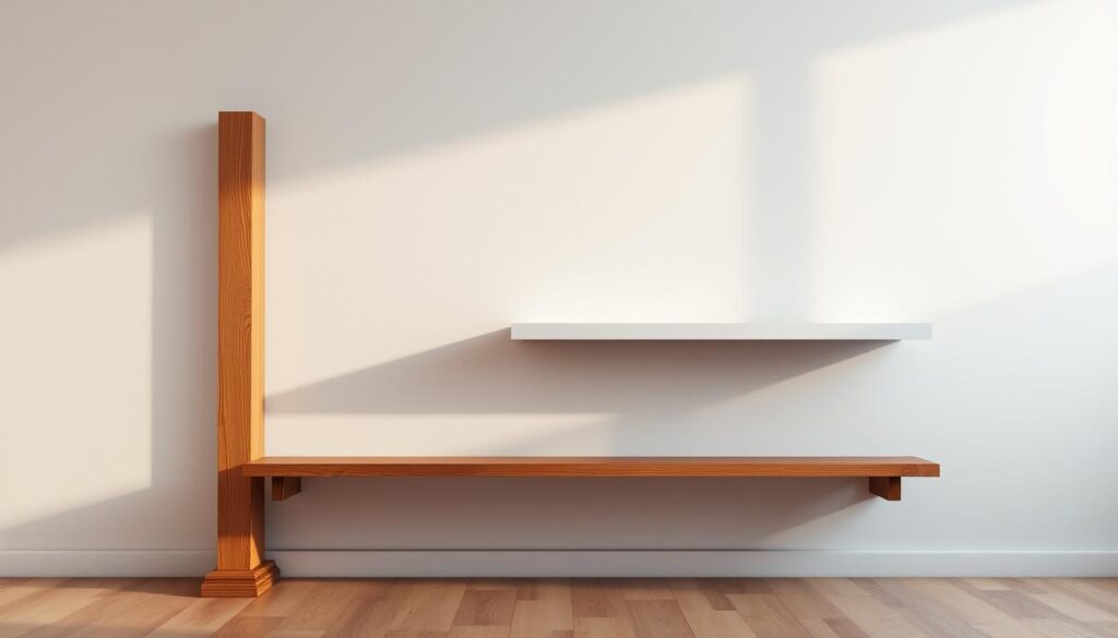 floating shelf vs traditional shelf